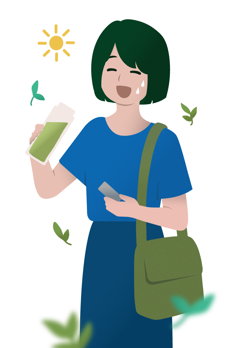 冷たい日本茶を楽しむ